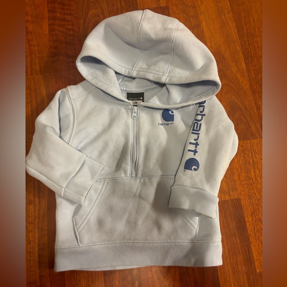 Carhartt Infant Quarter Zip Sweatshirt | 12M | Light Blue